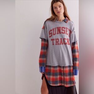 Free People Remade With Love Twofer Tee in Small NWT